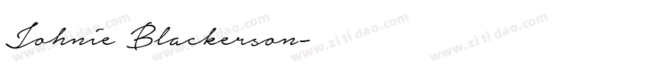 Johnie Blackerson字体转换